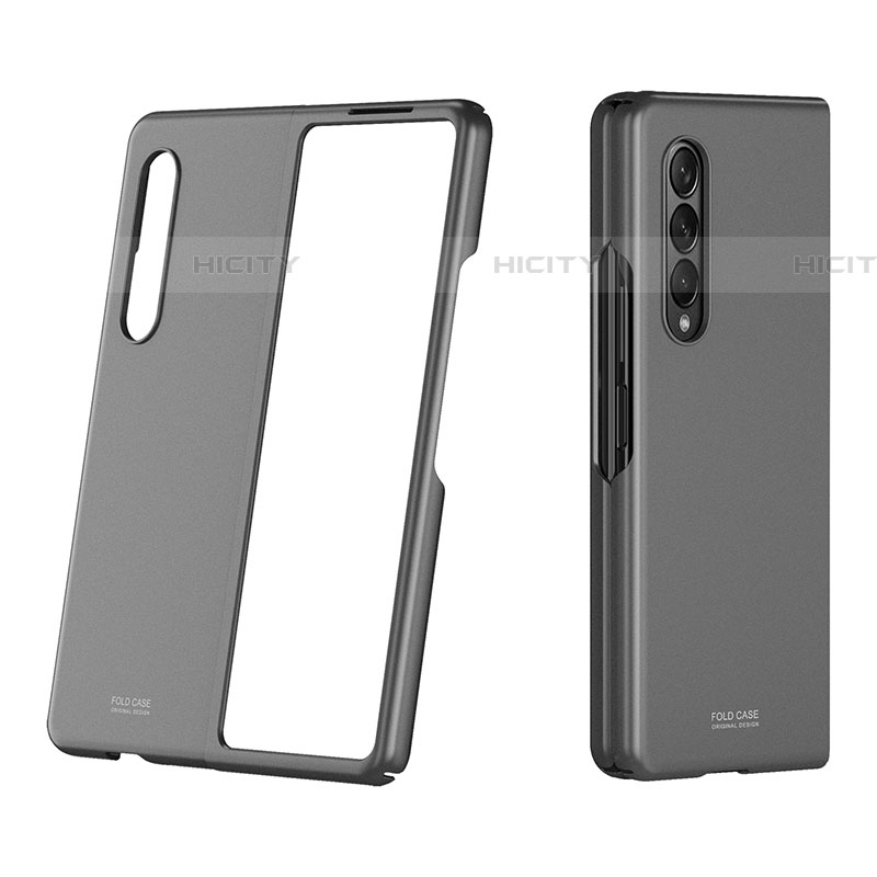 Handyhülle Hülle Hartschalen Kunststoff Schutzhülle Tasche Matt P03 für Samsung Galaxy Z Fold4 5G Grau