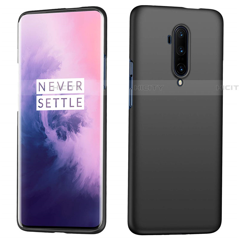 Handyhülle Hülle Hartschalen Kunststoff Schutzhülle Tasche Matt P04 für OnePlus 7T Pro Schwarz Plus