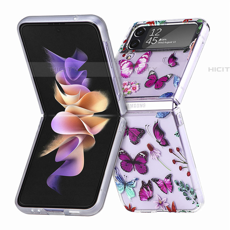 Handyhülle Hülle Hartschalen Kunststoff Schutzhülle Tasche Matt P05 für Samsung Galaxy Z Flip4 5G