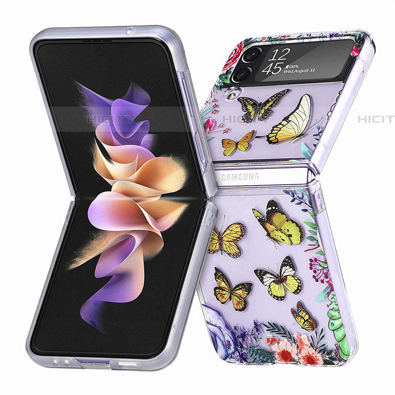 Handyhülle Hülle Hartschalen Kunststoff Schutzhülle Tasche Matt P05 für Samsung Galaxy Z Flip4 5G Gelb