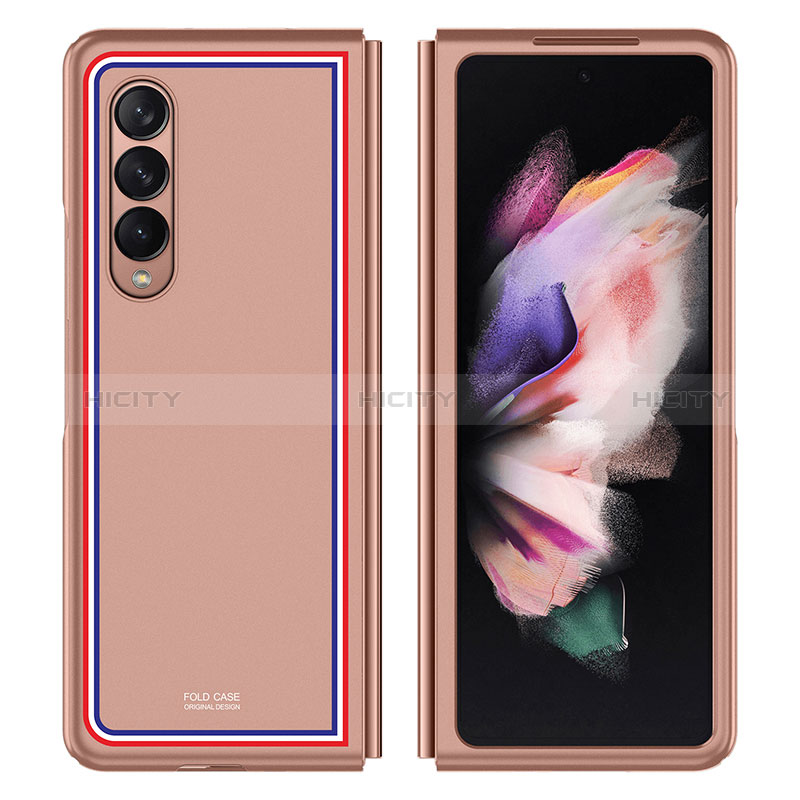 Handyhülle Hülle Hartschalen Kunststoff Schutzhülle Tasche Matt P06 für Samsung Galaxy Z Fold3 5G Rosegold