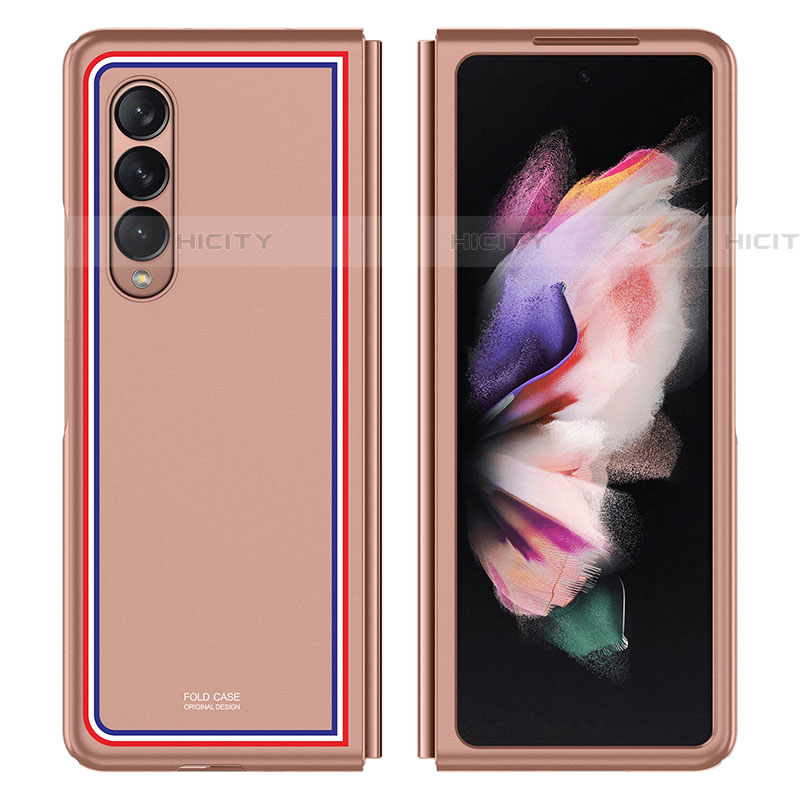 Handyhülle Hülle Hartschalen Kunststoff Schutzhülle Tasche Matt P06 für Samsung Galaxy Z Fold4 5G Rosegold