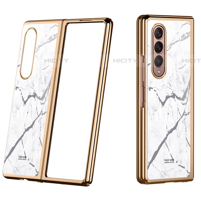 Handyhülle Hülle Hartschalen Kunststoff Schutzhülle Tasche Matt P08 für Samsung Galaxy Z Fold4 5G Gold