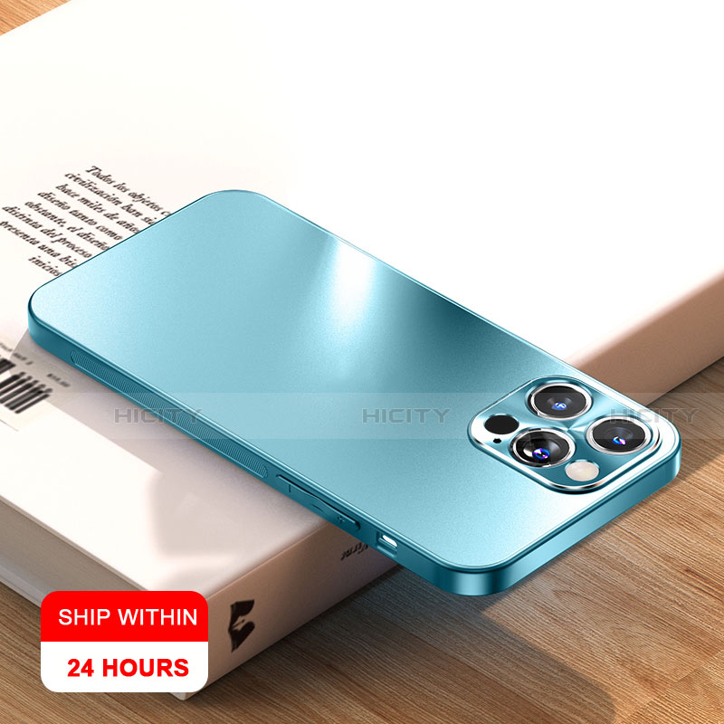 Handyhülle Hülle Hartschalen Kunststoff Schutzhülle Tasche Matt R01 für Apple iPhone 13 Pro Cyan