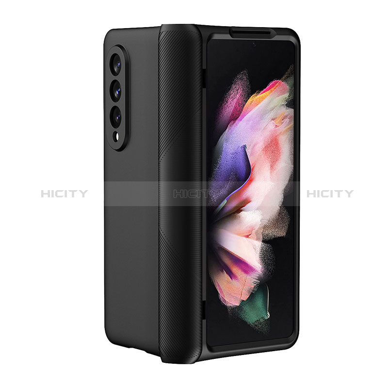 Handyhülle Hülle Hartschalen Kunststoff Schutzhülle Tasche Matt R01 für Samsung Galaxy Z Fold3 5G Schwarz Plus