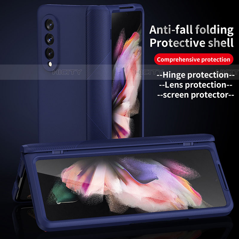 Handyhülle Hülle Hartschalen Kunststoff Schutzhülle Tasche Matt R01 für Samsung Galaxy Z Fold4 5G