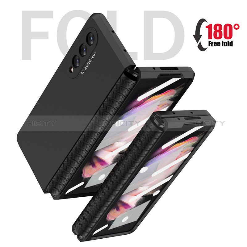 Handyhülle Hülle Hartschalen Kunststoff Schutzhülle Tasche Matt R02 für Samsung Galaxy Z Fold3 5G