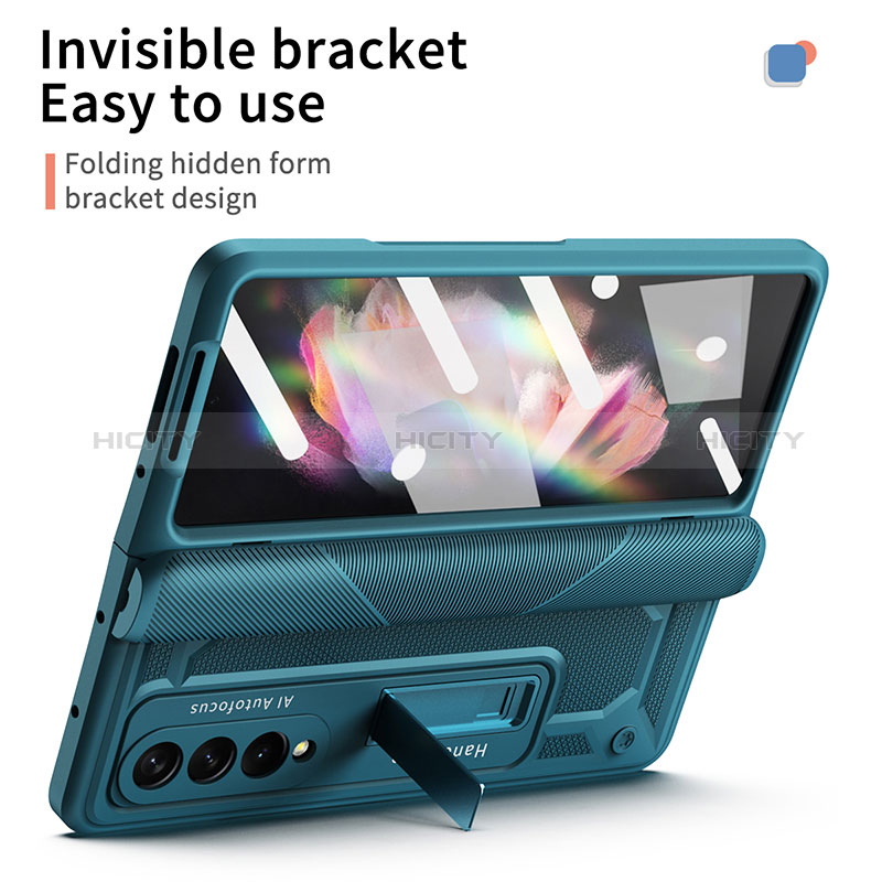 Handyhülle Hülle Hartschalen Kunststoff Schutzhülle Tasche Matt R03 für Samsung Galaxy Z Fold3 5G