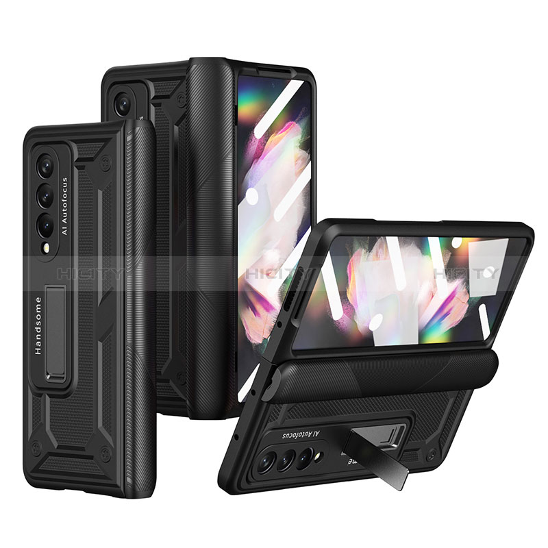 Handyhülle Hülle Hartschalen Kunststoff Schutzhülle Tasche Matt R03 für Samsung Galaxy Z Fold3 5G groß