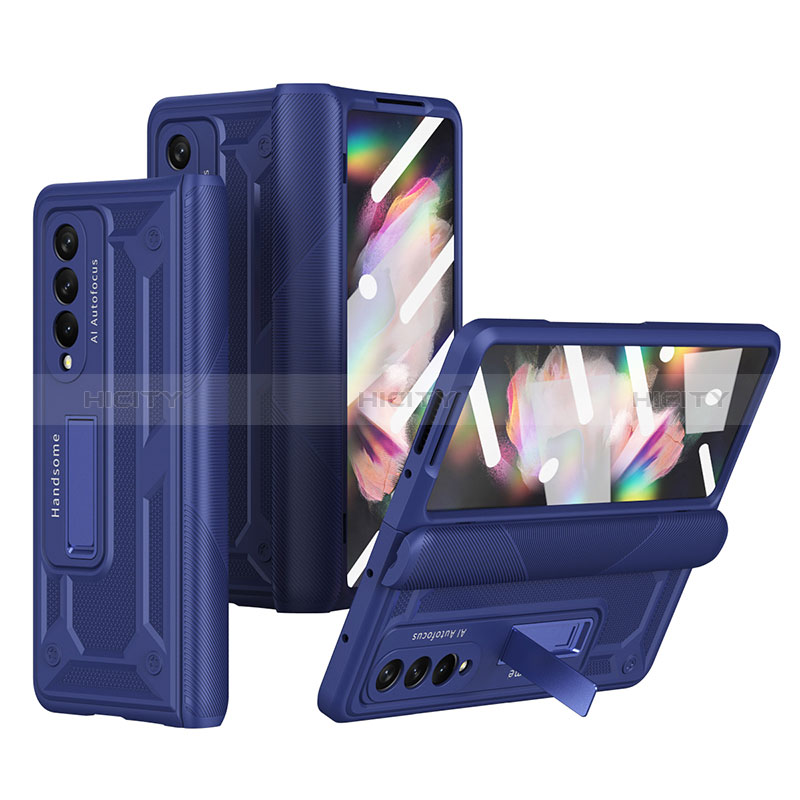 Handyhülle Hülle Hartschalen Kunststoff Schutzhülle Tasche Matt R03 für Samsung Galaxy Z Fold3 5G groß