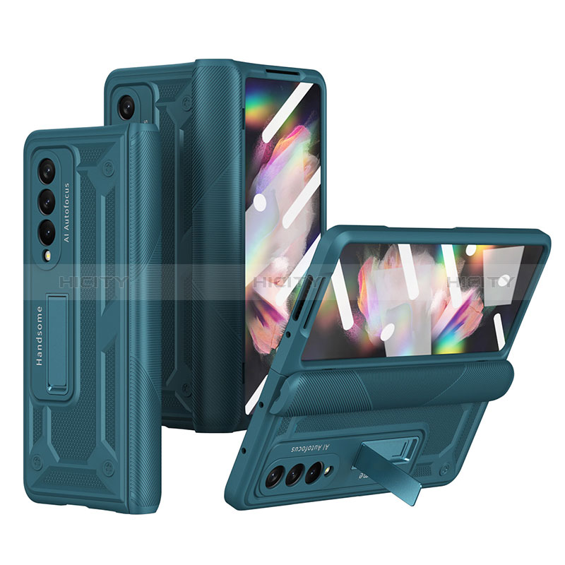 Handyhülle Hülle Hartschalen Kunststoff Schutzhülle Tasche Matt R03 für Samsung Galaxy Z Fold3 5G groß