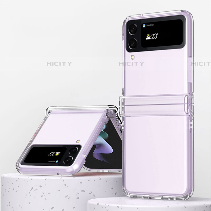 Handyhülle Hülle Hartschalen Kunststoff Schutzhülle Tasche Matt R04 für Samsung Galaxy Z Flip4 5G groß