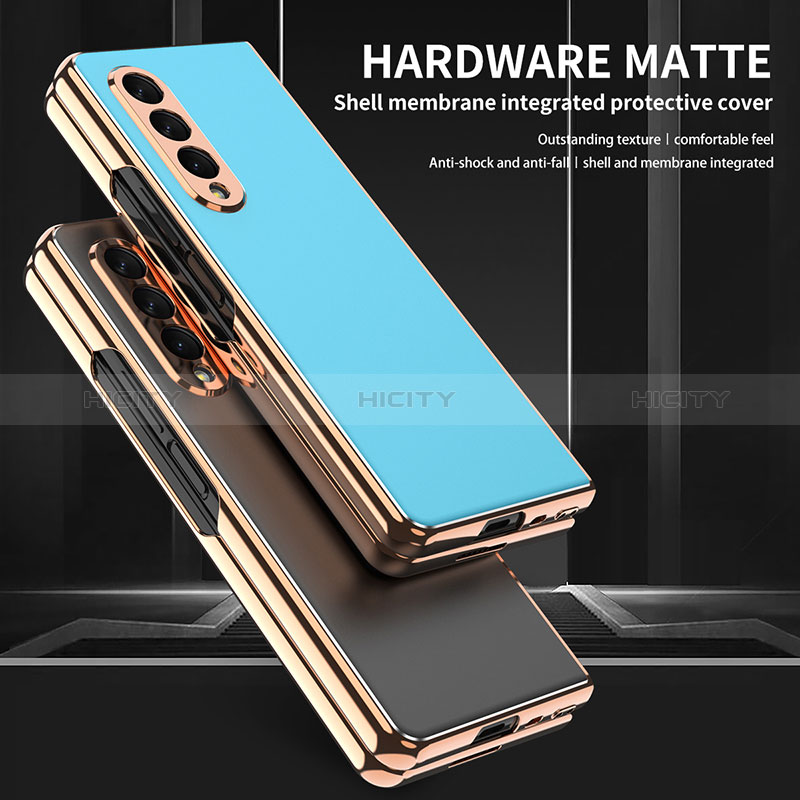 Handyhülle Hülle Hartschalen Kunststoff Schutzhülle Tasche Matt R04 für Samsung Galaxy Z Fold3 5G groß