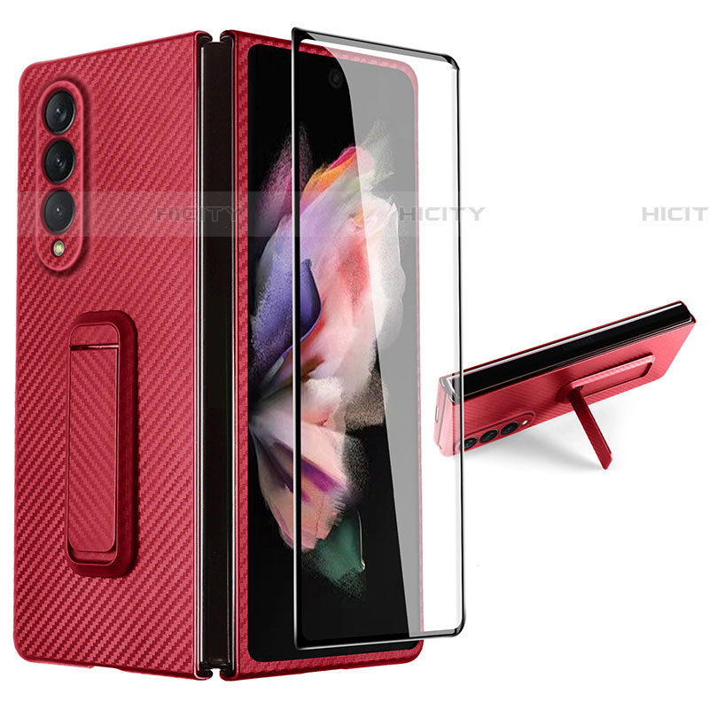 Handyhülle Hülle Hartschalen Kunststoff Schutzhülle Tasche Matt R06 für Samsung Galaxy Z Fold4 5G Rot