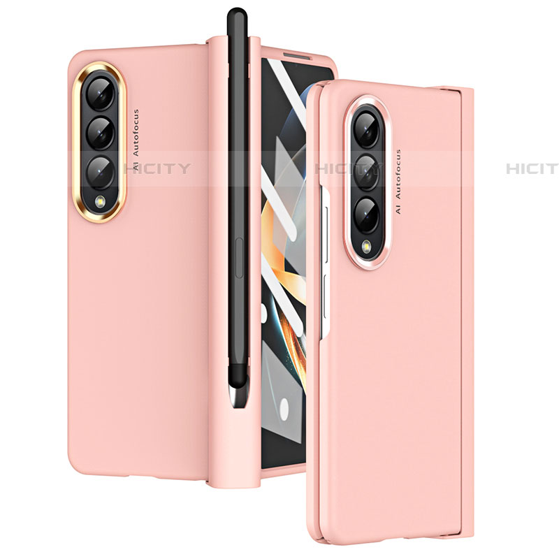 Handyhülle Hülle Hartschalen Kunststoff Schutzhülle Tasche Matt R07 für Samsung Galaxy Z Fold4 5G Rosegold