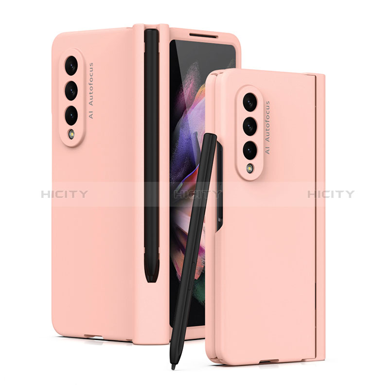 Handyhülle Hülle Hartschalen Kunststoff Schutzhülle Tasche Matt T01 für Samsung Galaxy Z Fold3 5G Rosegold