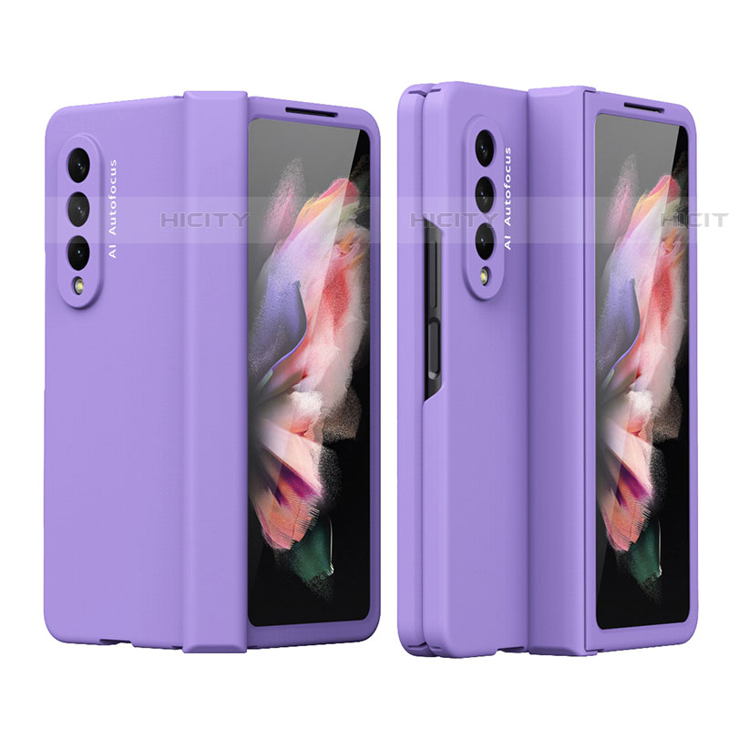 Handyhülle Hülle Hartschalen Kunststoff Schutzhülle Tasche Matt T02 für Samsung Galaxy Z Fold4 5G Violett