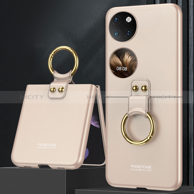 Handyhülle Hülle Hartschalen Kunststoff Schutzhülle Tasche Matt Vorder und Rückseite 360 Grad Ganzkörper AC2 für Huawei P50 Pocket Gold