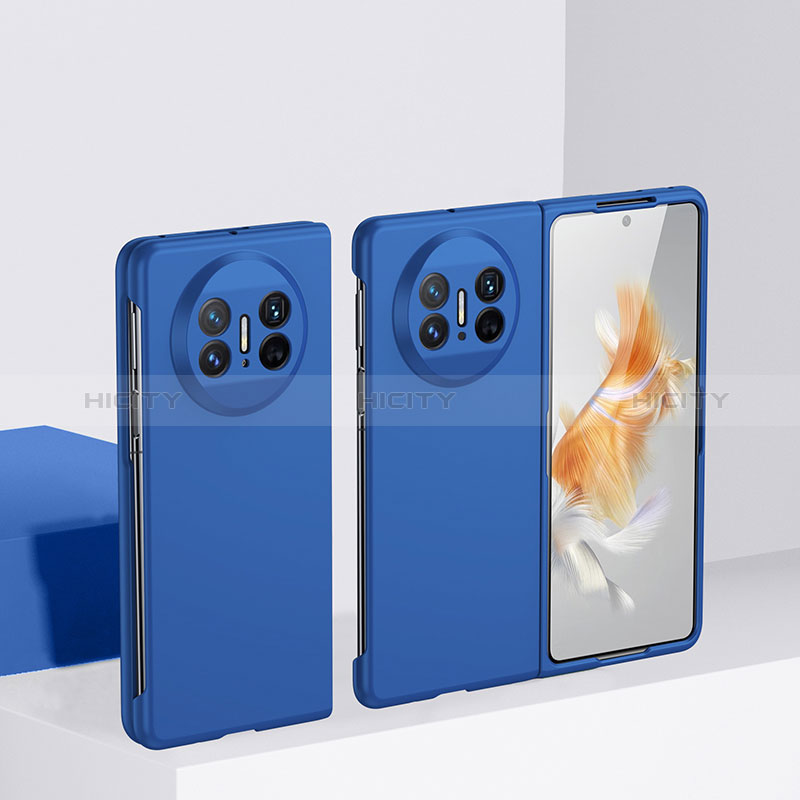 Handyhülle Hülle Hartschalen Kunststoff Schutzhülle Tasche Matt Vorder und Rückseite 360 Grad Ganzkörper BH1 für Huawei Mate X3 Blau