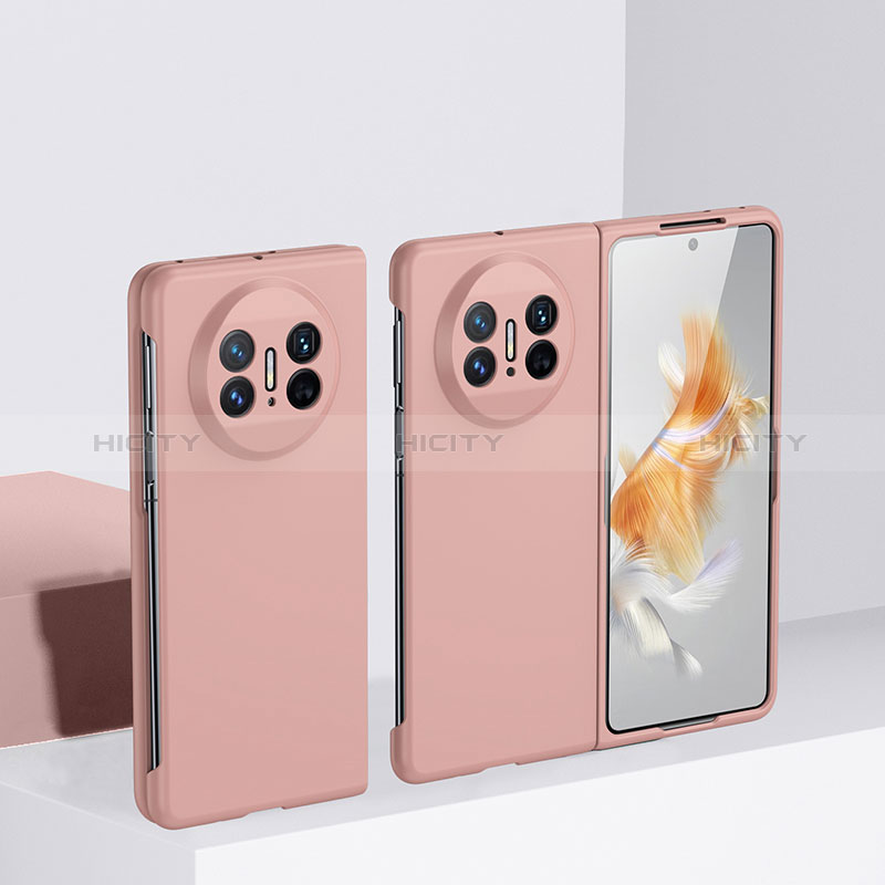 Handyhülle Hülle Hartschalen Kunststoff Schutzhülle Tasche Matt Vorder und Rückseite 360 Grad Ganzkörper BH1 für Huawei Mate X3 Rosegold