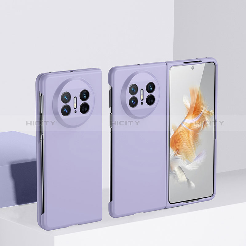 Handyhülle Hülle Hartschalen Kunststoff Schutzhülle Tasche Matt Vorder und Rückseite 360 Grad Ganzkörper BH1 für Huawei Mate X5 Violett