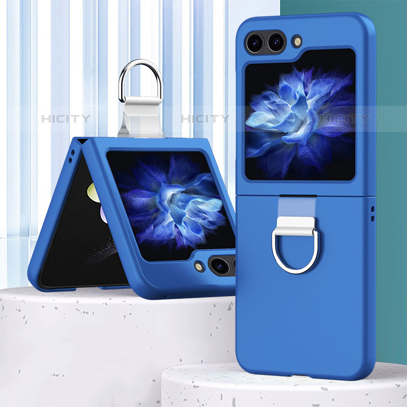 Handyhülle Hülle Hartschalen Kunststoff Schutzhülle Tasche Matt Vorder und Rückseite 360 Grad Ganzkörper BH1 für Samsung Galaxy Z Flip5 5G Blau