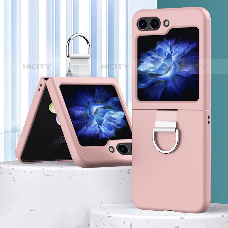 Handyhülle Hülle Hartschalen Kunststoff Schutzhülle Tasche Matt Vorder und Rückseite 360 Grad Ganzkörper BH1 für Samsung Galaxy Z Flip5 5G Rosegold