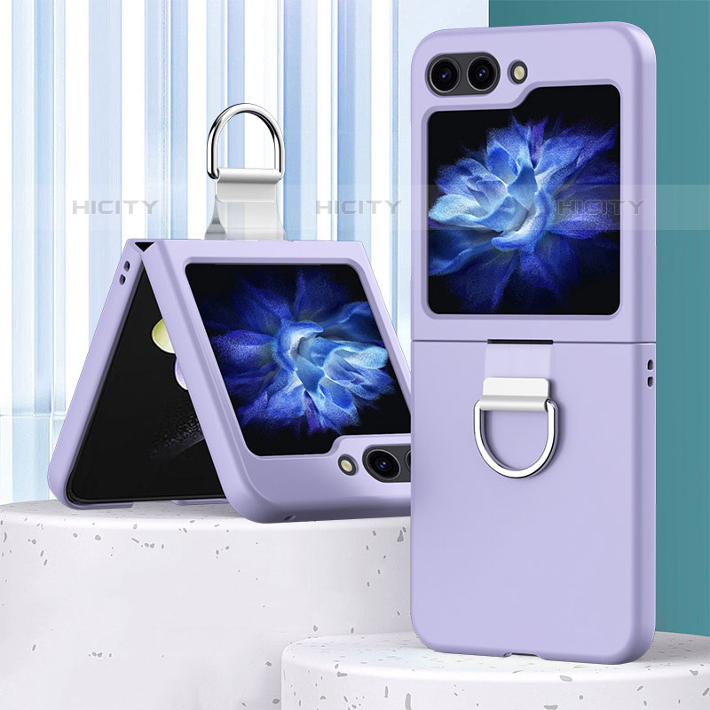 Handyhülle Hülle Hartschalen Kunststoff Schutzhülle Tasche Matt Vorder und Rückseite 360 Grad Ganzkörper BH1 für Samsung Galaxy Z Flip5 5G Violett