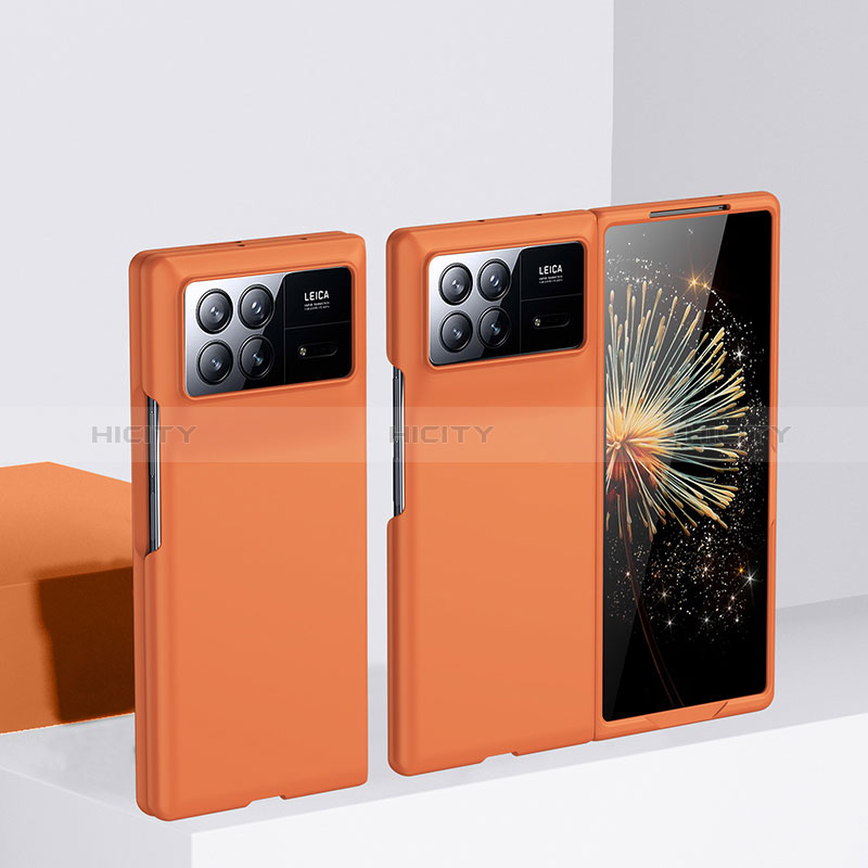 Handyhülle Hülle Hartschalen Kunststoff Schutzhülle Tasche Matt Vorder und Rückseite 360 Grad Ganzkörper BH1 für Xiaomi Mix Fold 3 5G Orange Plus