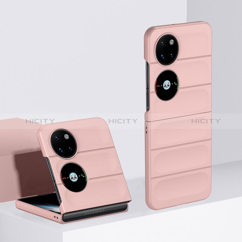 Handyhülle Hülle Hartschalen Kunststoff Schutzhülle Tasche Matt Vorder und Rückseite 360 Grad Ganzkörper BH3 für Huawei P60 Pocket Rosegold