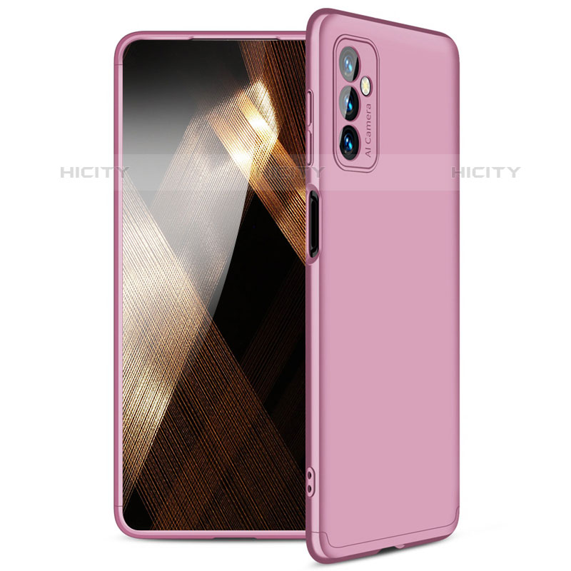 Handyhülle Hülle Hartschalen Kunststoff Schutzhülle Tasche Matt Vorder und Rückseite 360 Grad Ganzkörper für Samsung Galaxy M52 5G Rosegold