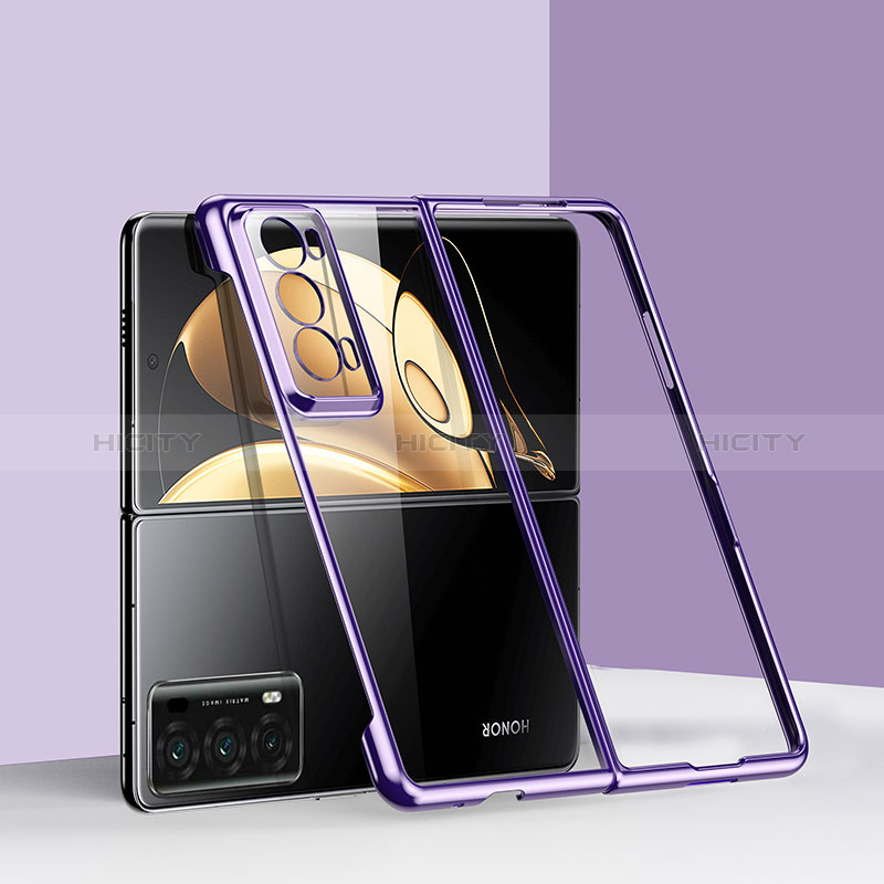 Handyhülle Hülle Hartschalen Kunststoff Schutzhülle Tasche Matt Vorder und Rückseite 360 Grad Ganzkörper GK6 für Huawei Honor Magic V2 5G Violett