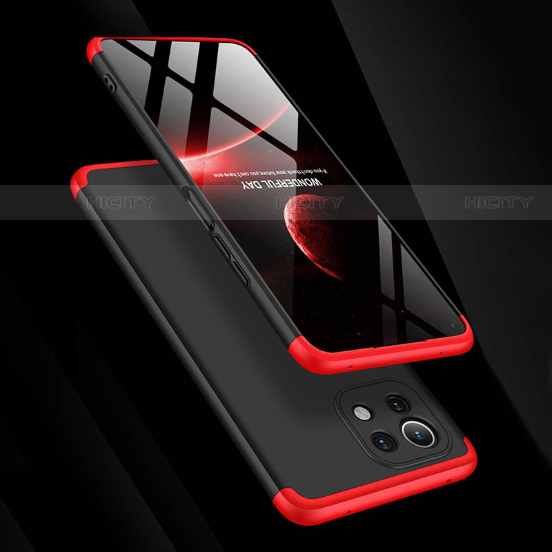 Handyhülle Hülle Hartschalen Kunststoff Schutzhülle Tasche Matt Vorder und Rückseite 360 Grad Ganzkörper P01 für Xiaomi Mi 11 Lite 5G NE