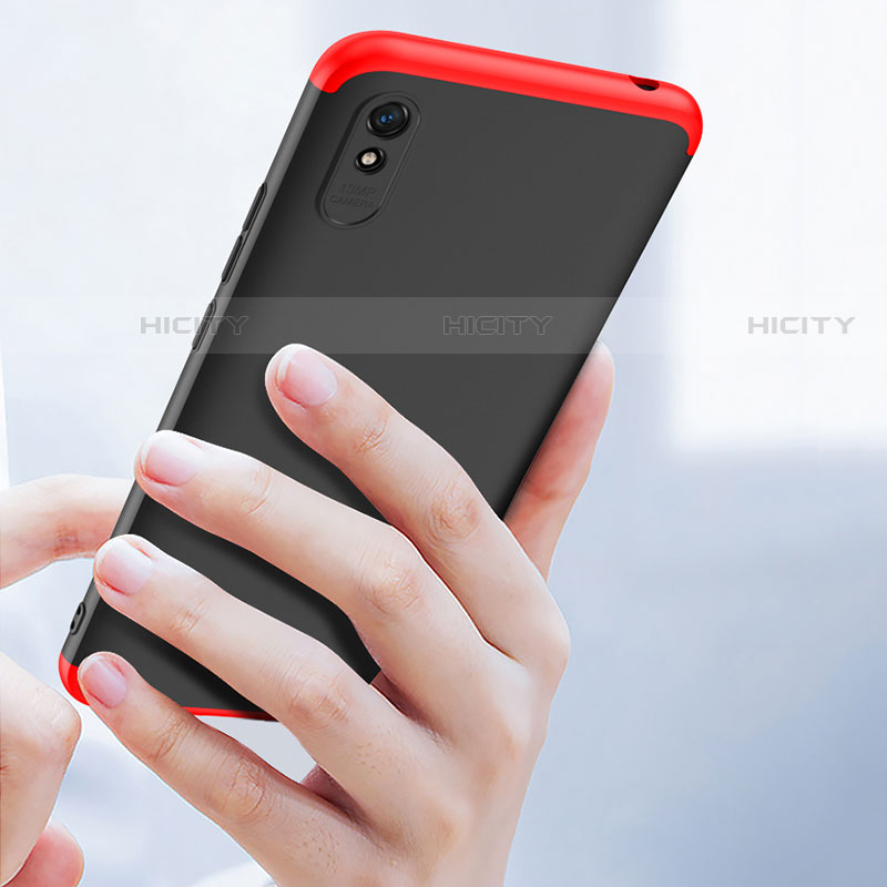 Handyhülle Hülle Hartschalen Kunststoff Schutzhülle Tasche Matt Vorder und Rückseite 360 Grad Ganzkörper P01 für Xiaomi Redmi 9A