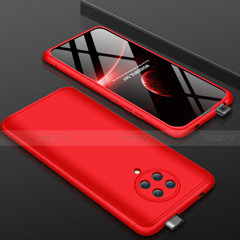 Handyhülle Hülle Hartschalen Kunststoff Schutzhülle Tasche Matt Vorder und Rückseite 360 Grad Ganzkörper P01 für Xiaomi Redmi K30 Pro Zoom Rot