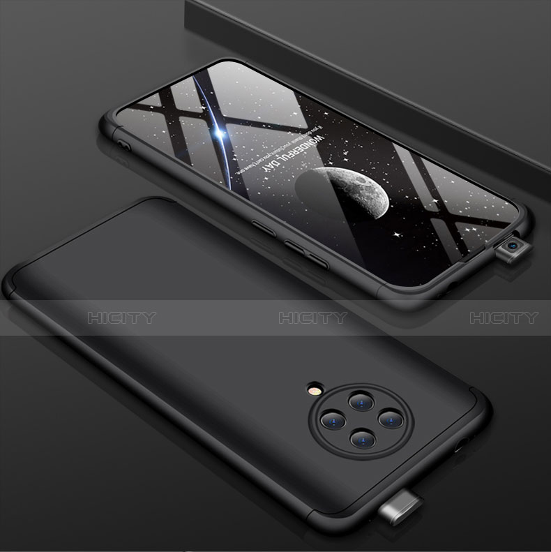 Handyhülle Hülle Hartschalen Kunststoff Schutzhülle Tasche Matt Vorder und Rückseite 360 Grad Ganzkörper P01 für Xiaomi Redmi K30 Pro Zoom Schwarz Plus