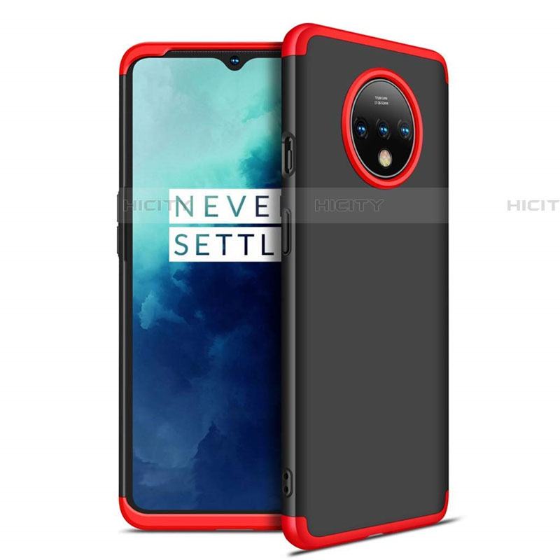 Handyhülle Hülle Hartschalen Kunststoff Schutzhülle Tasche Matt Vorder und Rückseite 360 Grad Ganzkörper P02 für OnePlus 7T