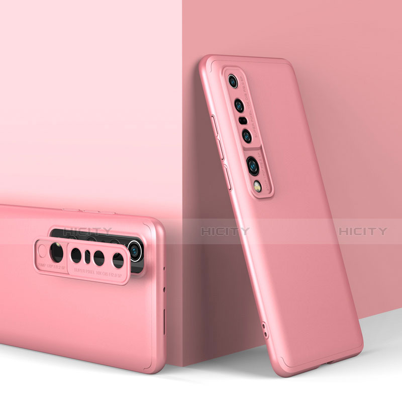 Handyhülle Hülle Hartschalen Kunststoff Schutzhülle Tasche Matt Vorder und Rückseite 360 Grad Ganzkörper P02 für Xiaomi Mi 10 Pro Rosegold Plus