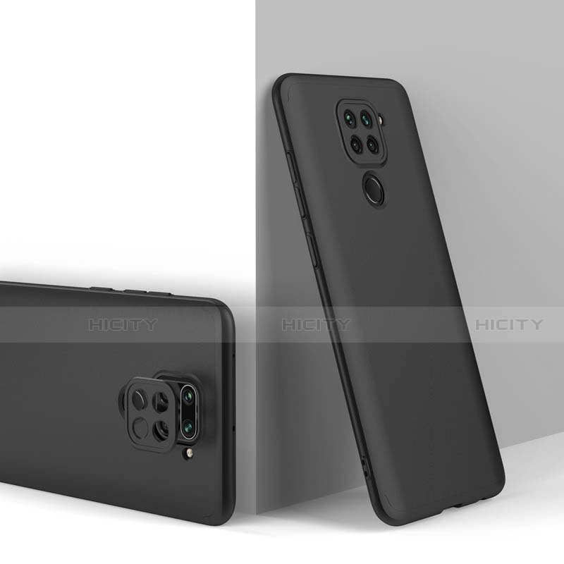 Handyhülle Hülle Hartschalen Kunststoff Schutzhülle Tasche Matt Vorder und Rückseite 360 Grad Ganzkörper P02 für Xiaomi Redmi 10X 4G Schwarz Plus