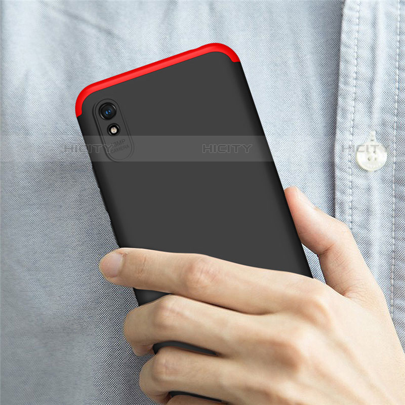 Handyhülle Hülle Hartschalen Kunststoff Schutzhülle Tasche Matt Vorder und Rückseite 360 Grad Ganzkörper P02 für Xiaomi Redmi 9A groß