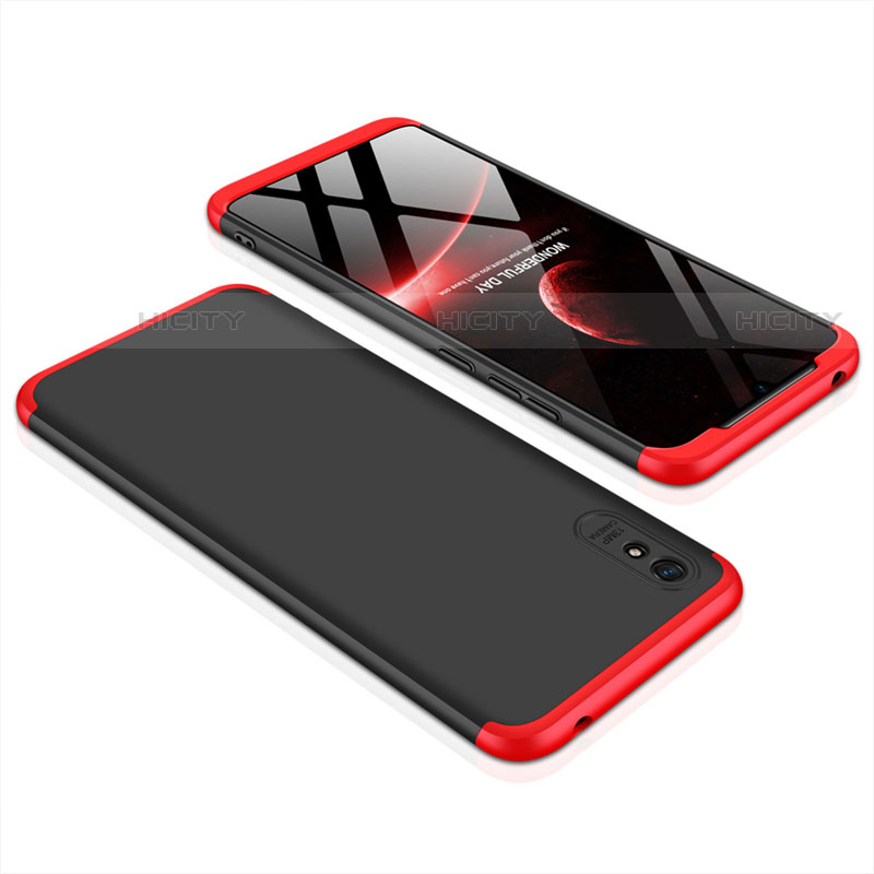 Handyhülle Hülle Hartschalen Kunststoff Schutzhülle Tasche Matt Vorder und Rückseite 360 Grad Ganzkörper P02 für Xiaomi Redmi 9A groß