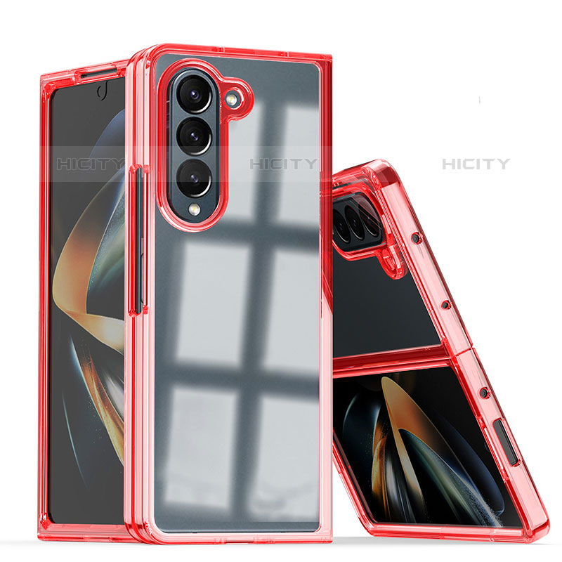 Handyhülle Hülle Hartschalen Kunststoff Schutzhülle Tasche Matt Vorder und Rückseite 360 Grad Ganzkörper QW1 für Samsung Galaxy Z Fold5 5G Rot