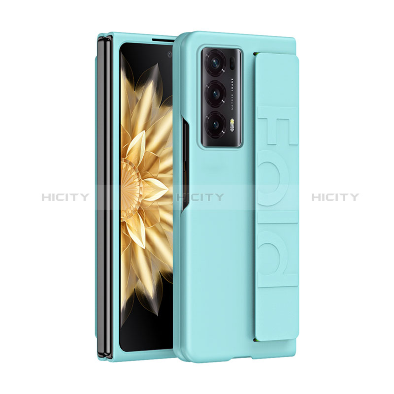 Handyhülle Hülle Hartschalen Kunststoff Schutzhülle Tasche Matt Vorder und Rückseite 360 Grad Ganzkörper SD1 für Huawei Honor Magic V2 5G Cyan