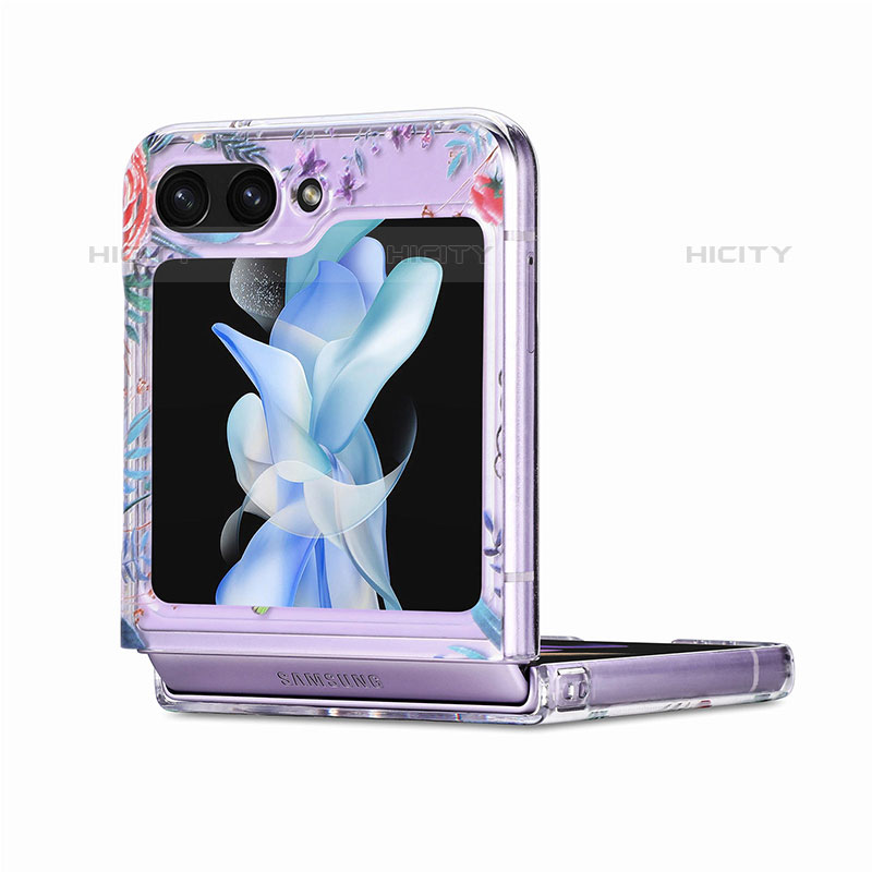 Handyhülle Hülle Hartschalen Kunststoff Schutzhülle Tasche Matt Vorder und Rückseite 360 Grad Ganzkörper SD2 für Samsung Galaxy Z Flip5 5G