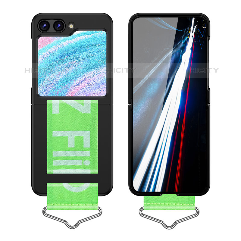 Handyhülle Hülle Hartschalen Kunststoff Schutzhülle Tasche Matt Vorder und Rückseite 360 Grad Ganzkörper Z02L für Samsung Galaxy Z Flip5 5G