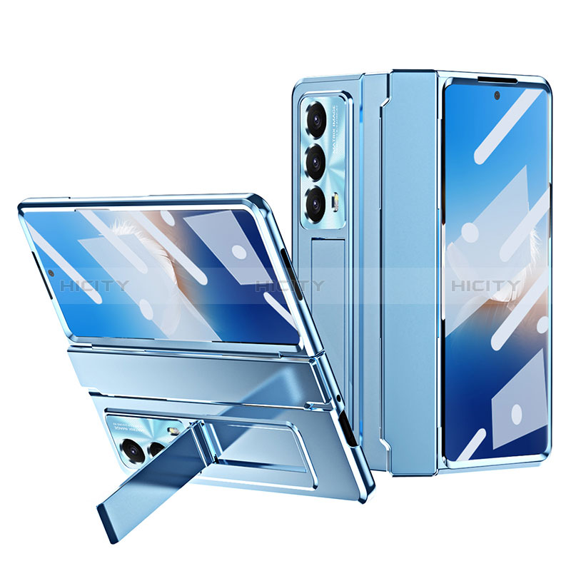 Handyhülle Hülle Hartschalen Kunststoff Schutzhülle Tasche Matt Vorder und Rückseite 360 Grad Ganzkörper ZL1 für Huawei Honor Magic Vs2 5G Blau