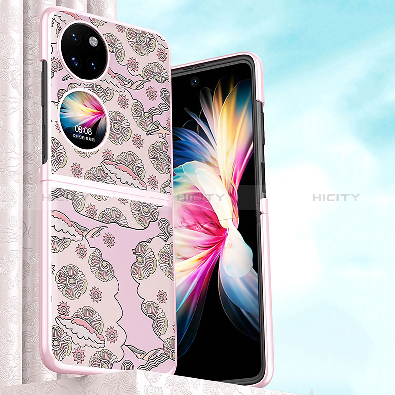 Handyhülle Hülle Hartschalen Kunststoff Schutzhülle Tasche Matt Vorder und Rückseite 360 Grad Ganzkörper ZL1 für Huawei Pocket S