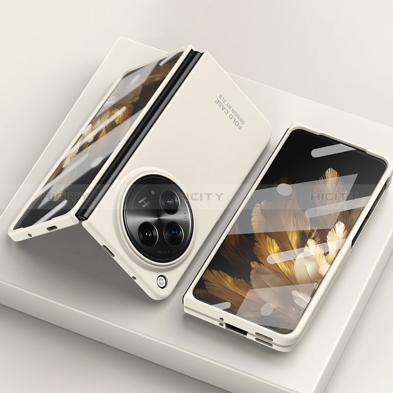 Handyhülle Hülle Hartschalen Kunststoff Schutzhülle Tasche Matt Vorder und Rückseite 360 Grad Ganzkörper ZL10 für OnePlus Open 5G groß