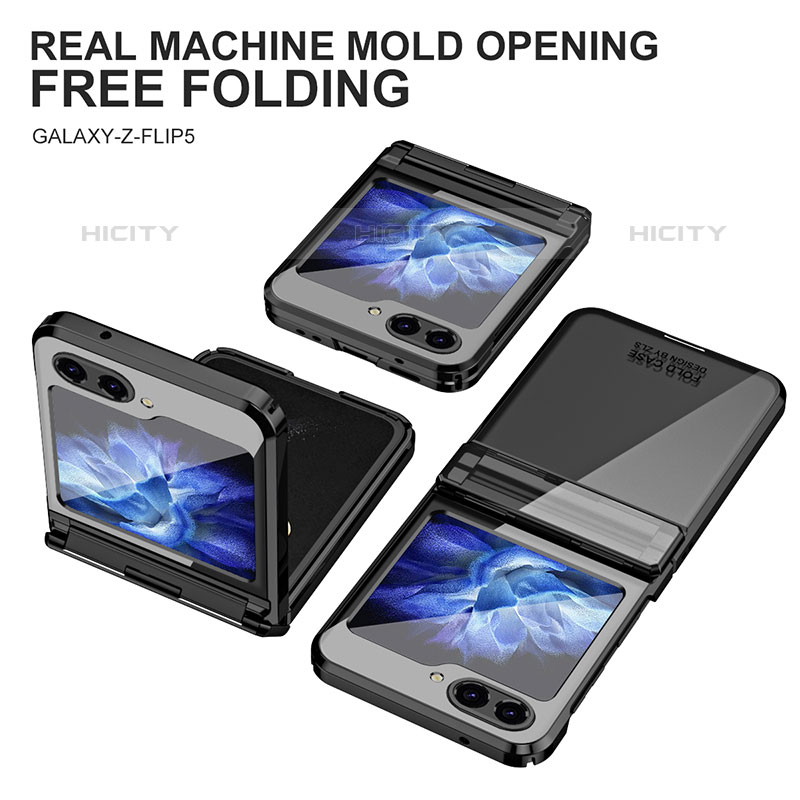 Handyhülle Hülle Hartschalen Kunststoff Schutzhülle Tasche Matt Vorder und Rückseite 360 Grad Ganzkörper ZL10 für Samsung Galaxy Z Flip5 5G