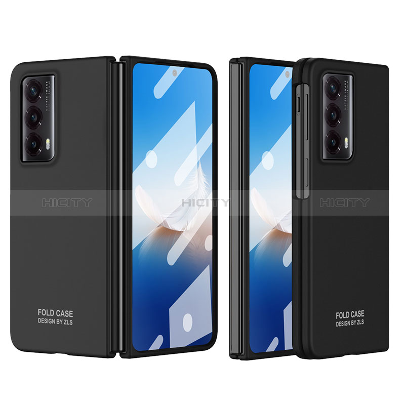 Handyhülle Hülle Hartschalen Kunststoff Schutzhülle Tasche Matt Vorder und Rückseite 360 Grad Ganzkörper ZL5 für Huawei Honor Magic Vs2 5G Schwarz